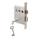 2 Lever Galvanised Upright Lock - Stainless Steel