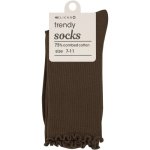 Clicks Trendy Socks Solid Brown With Edge 7-11