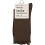 Clicks Trendy Socks Solid Brown With Edge 7-11