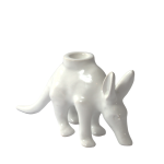 Little Aardvark 1 Candle Holder - Gloss White