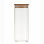 Glass Moisture-proof Sealed Jar Circular Bamboo And Wood Lid -2000ML