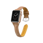 Kd T Shape Leather Strap For 38 40MM Apple Watch Brown