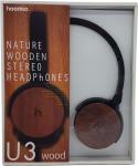 Headphone With MIC Black + Wood