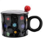 Polkapop Coffee Mug With Lid & Ring Handle