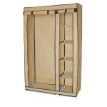 4 Shelf Hanging Wardrobe Beige Beige WD5008