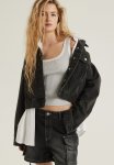 Rib-knit Vest Top - Beige & Grey