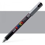 Uni Marker PC-1MR - Ultra-fine Pin Tip 0.7MM Silver