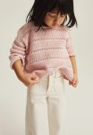 Hole-knit Cotton Jumper - Pink