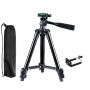 Portable Aluminum Travel Tripod With Carrying Bag - Black
