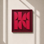 AXIS Wooden Wall Art Burgundy Pink