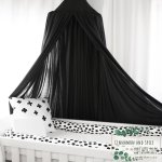Hanging Tent Canopy Black Solid Material