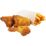 3 Piece Fried Spicy Chicken & Chips