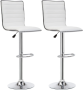 Smte 2 X Stylish Modern Bar Stools White With Keychain