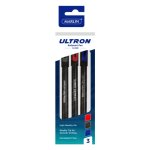 Marlin Ultron Ballpoint Pen Assorted 3S