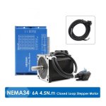 Closed Loop Stepper Motor Nema 34 4.5NM HBS86H + 86HS45N Hybrid Servo Driver 2 Phase