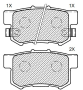 Stone Brake Pad Set Rear SP19120