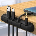 1PC Silicone Desktop Data Cable Organizer Clip Holder For Desk Management