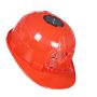 Solar Fan Safety Helmet For Construction Cooling Sun Shading Breathable Red