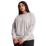Donnay Plus Size Basic Sweat Crew Top - Grey