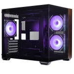 Cooler Master Elite 481 Wood Micro-atx Case Featuring Compact Dual-chamber Natural Wood Front Panel And 270 Seamless Tempered Gl