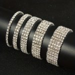 Multi-style Silver Color Rhinestone Bracelets & Bangles Wedding Bridal Bracelet Stretching Wristband Bracelet For Women Party Je