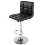 Smte High Back Swivel Bar Stool Black With Keychain