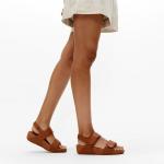 Lulu Adjustable Leather Backstrap Sandal - Light Tan - 8