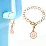 1PC Alphabet Letter Charm Accessories For Stanley Cup Alloy Id Name Initial Letter Chain Charm For Stanley Tumbler Cup Identific