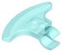 Parts Minifigure Weapon Axe Head With Clip 53705 - Trans-light Blue