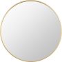 Loa Rounded Shaped Mirror With 30 Mm Matt Gold Lacquered Mdf Frame. 3 Mm Mirror With Protective Film. General Diameter 80 Mm. 2 Metal Hangers