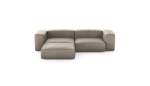 Three Module Chaise Sofa - Leather - Beige - 272CM X 199CM