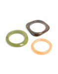 GREE N & Light Brown Acrylic Swirl Bangles 3-PACK