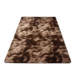 Smte Light Shaggy Rug Fluffy Carpets Brown With Keychain