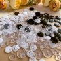 5/10/50PCS Resin Shirt Buttons With Two Eyes And Four Eyes Transparent Black And White Bread Buttons Diy Buttons