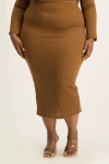 Kyrah Midi Skirt - Brown Sugar - 2XL