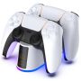 PS5 Twin Charging Dock- Multi-color Rgb Lighting