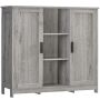 Iwell Storage Cabinet Sideboard Buffet Cabinet With 2 Doors And 4 Storage Shelves Floor Cabinet Bathroom Cabinet For Living Room Dinning Room Ent