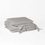 200 Thread Count 100% Cotton 4 Piece Cot Bedding Bundle Light Grey