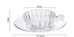 Elegant Pumpkin Glass Tea Cup Set