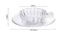 Elegant Pumpkin Glass Tea Cup Set