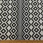 Wax Printed Piece Ndebele Black white: 480CM X 112CM