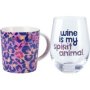 Maxwell & Williams Maxwell And Williams Wild At Heart Mug And Glass Set Leaopard Lilac