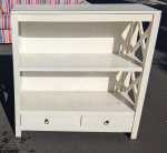 White Wooden Console Table Display Shelf