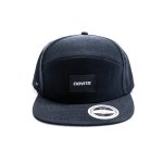 Flat Peak Snapback Cap - Black