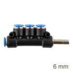AirCraft Insert Manifold Side 4-PORT Pu 6MM