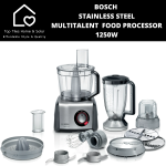 Bosch Multitalent 8 - Stainless Steel Food Processor - 1250W