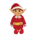 Red Christmas Elf Figurine