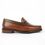 Mens Berkley Flex Bit Leather Shoes In Cognac - Cognac 10