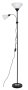 Bright Star Lighting - Black Metal Polished Chrome Floor Lamp