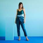Ashley Pants - Teal Linen - 44 Xxxxlarge
